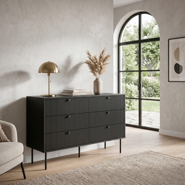KOMODA, čierna, 120/40/75 cm MID.YOU - Komody, Online Only