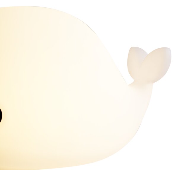 Stolná lampa biela 50 cm vrátane LED stmievateľná IP54 nabíjateľná - Baby Whale