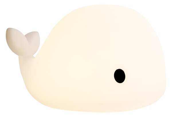 Stolná lampa biela 50 cm vrátane LED stmievateľná IP54 nabíjateľná - Baby Whale