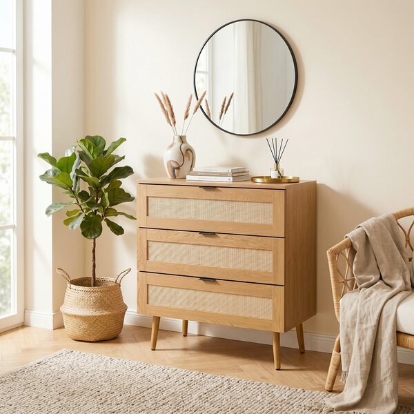 KOMODA, farba duba, 80/90/40 cm MID.YOU - Komody, Online Only