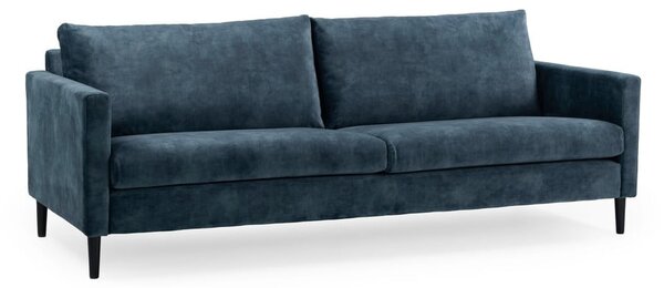 Tmavomodrá zamatová pohovka 220 cm Adagio - Scandic