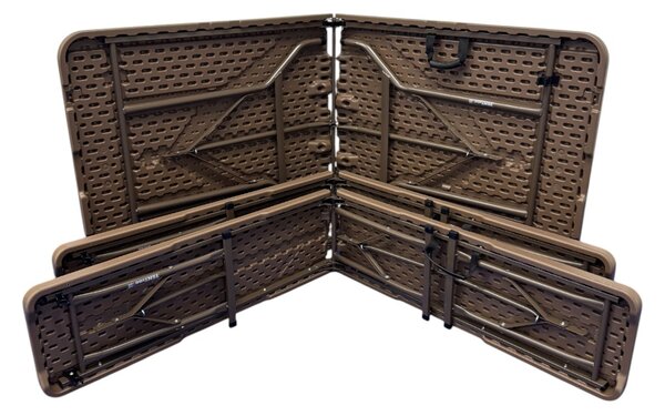 TENTino Plastový pivný set skladací WOOD - 180 cm