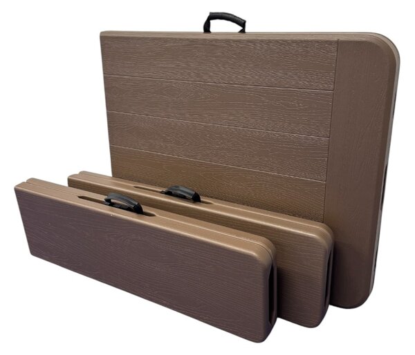 TENTino Plastový pivný set skladací WOOD - 180 cm