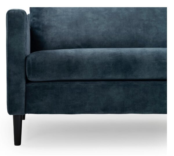 Tmavomodrá zamatová pohovka 220 cm Adagio - Scandic
