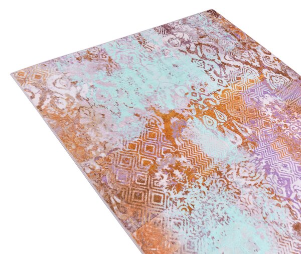Koberec viacfarebný polyester 160 x 230 cm s nízkym vlasom s potlačou orientálny boho štýl obývacia izba spálňa