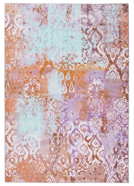 Koberec viacfarebný polyester 160 x 230 cm s nízkym vlasom s potlačou orientálny boho štýl obývacia izba spálňa