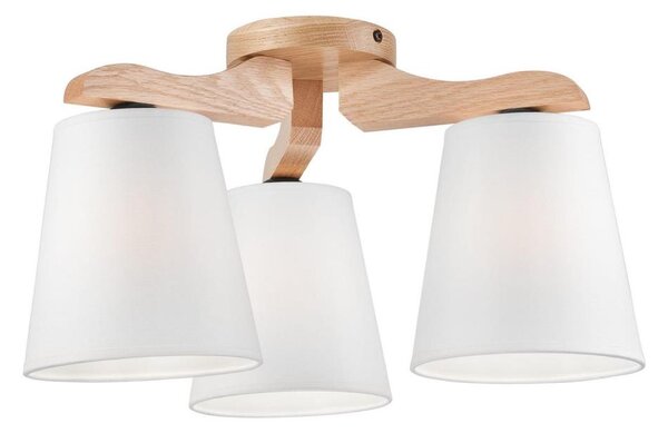 Prisadený luster ANDREA 3xE27/60W/230V dub/biela