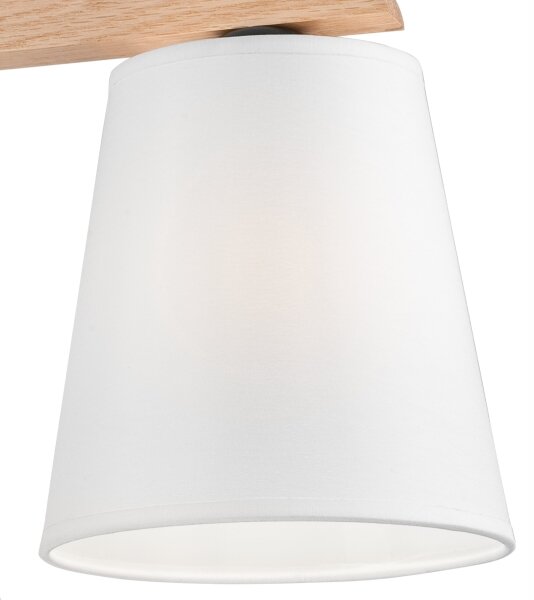 Prisadený luster ANDREA 3xE27/60W/230V dub/biela