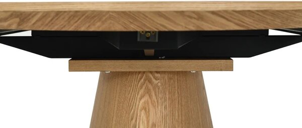 Estila Moderný škandinávsky oválny rozkladací jedálenský stôl Eklund v naturálnom svetlom hnedom dubovom prevedení 160-200 cm