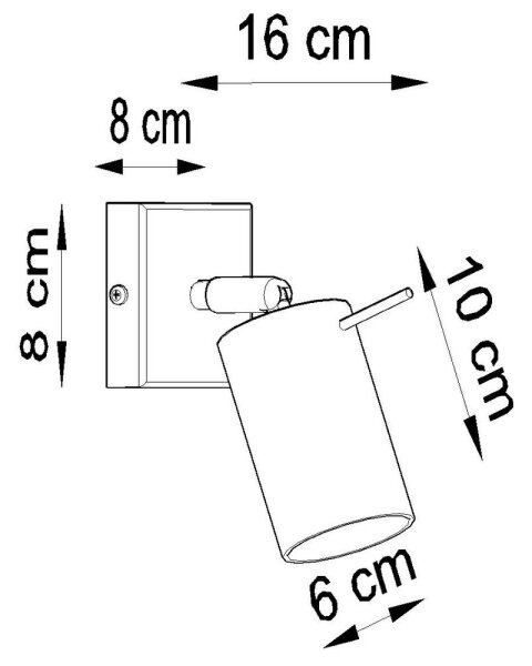 Sollux SL.0727 - Nástenné bodové svietidlo RING 1xGU10/10W/230V