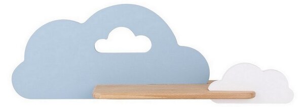 LED Detské nástenné svietidlo s poličkou CLOUD LED/5W/230V modrá/biela