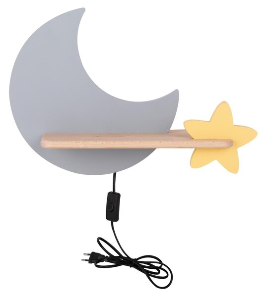 LED Detské nástenné svietidlo s poličkou MOON LED/5W/230V