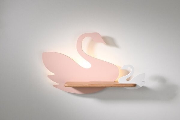 LED Detské nástenné svietidlo s poličkou SWAN LED/5W/230V