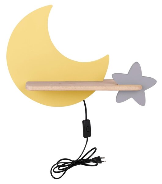 LED Detské nástenné svietidlo s poličkou MOON LED/5W/230V