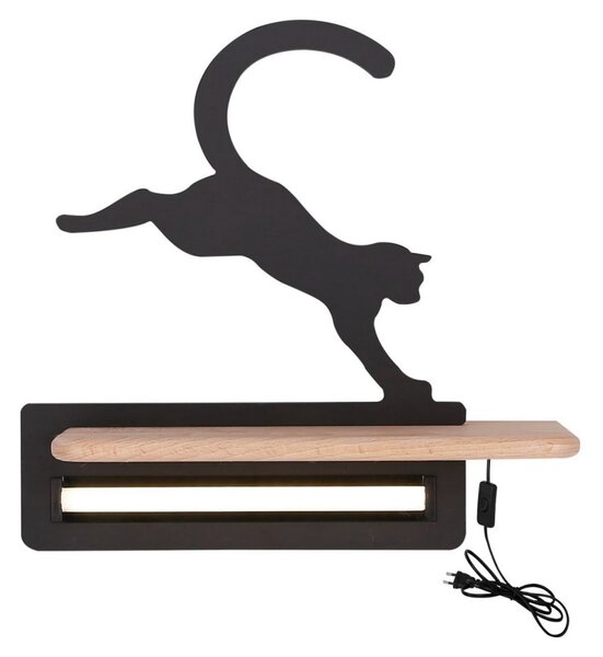 LED Detské nástenné svietidlo s poličkou JUMPING CAT LED/5W/230V