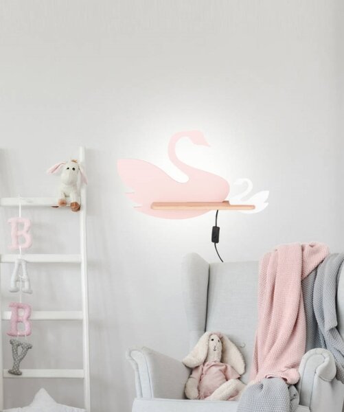 LED Detské nástenné svietidlo s poličkou SWAN LED/5W/230V