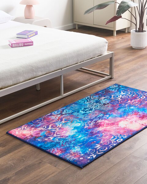 Koberec viacfarebný polyester 80 x 150 cm s nízkym vlasom s potlačou orientálny boho štýl obývacia izba spálňa