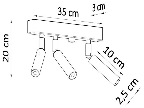 Bodové svietidlo EYETECH 3xG9/12W/230V čierna