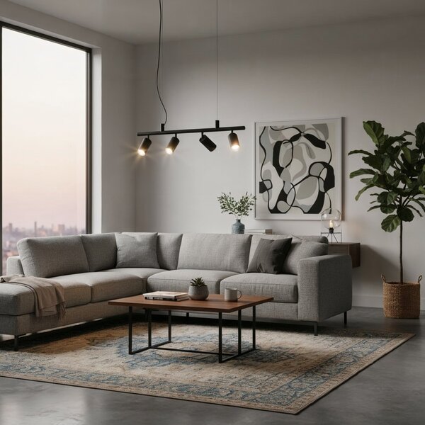 Ideal Lux 231341 zavesený stropný luster Dynamite 4x28W | GU10 - čierny