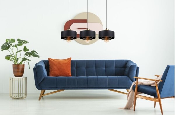 Luster na lanku VEST 3xE27/60W/230V
