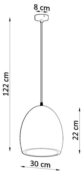 Luster na lanku FLAWIUSZ 1xE27/60W/230V
