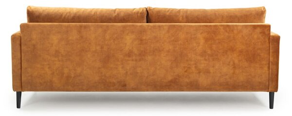 Žltá zamatová pohovka 220 cm Adagio - Scandic