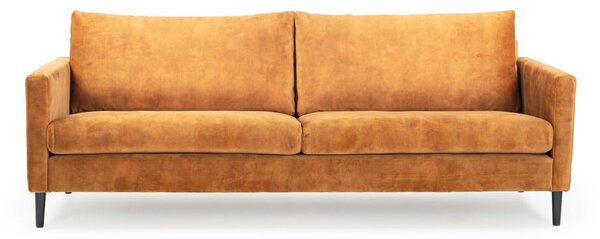 Žltá zamatová pohovka 220 cm Adagio - Scandic