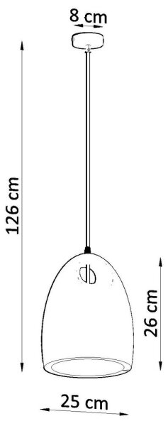 Luster na lanku BUKANO 1xE27/60W/230V