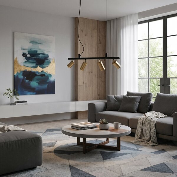 Ideal Lux 244624 závesný bodový stropný luster Dynamite 4x28W | GU10 - matná mosadz