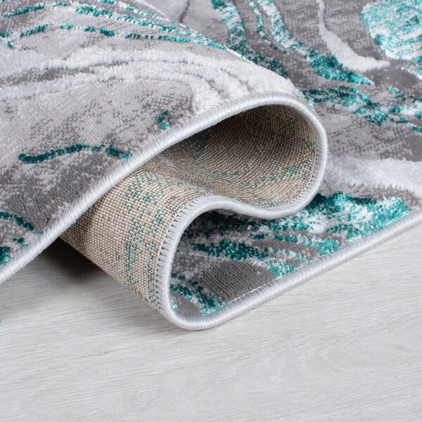 Sivo-tyrkysový koberec 80x150 cm Marbled – Flair Rugs