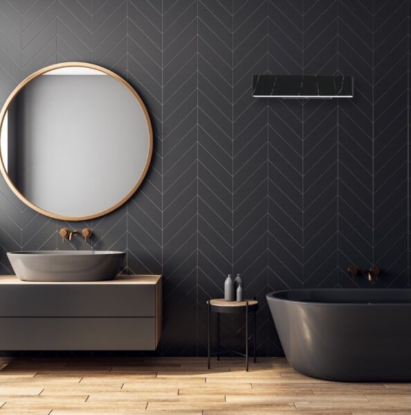 LED Nástenné svietidlo PIERCE LED/12W/230V 30 cm čierna