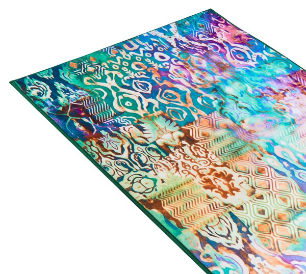 Koberec viacfarebný polyester 80 x 150 cm s nízkym vlasom s potlačou orientálny boho štýl obývacia izba spálňa