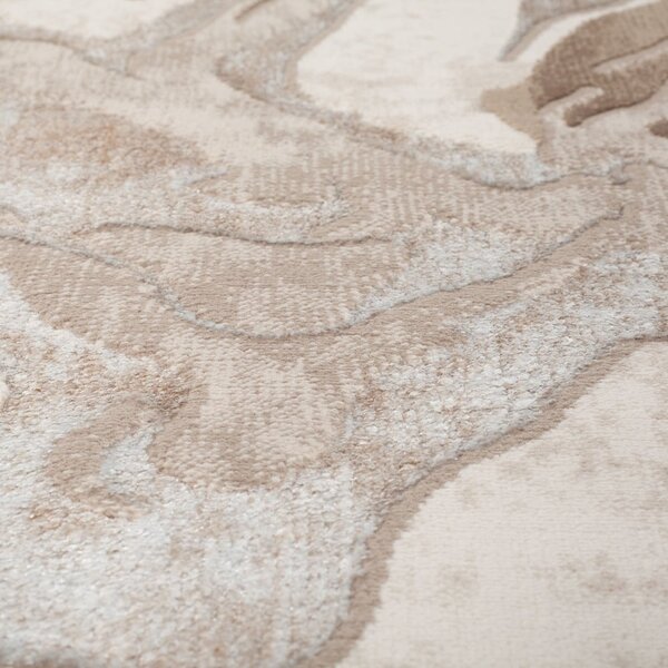 Béžový behúň 60x230 cm Marbled – Flair Rugs