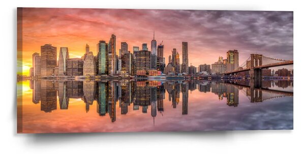 Sablio Obraz New York Západ slnka - 110x50 cm