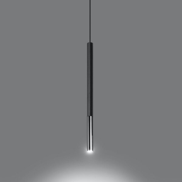 Sollux SL.0885 - Luster na lanku MOSAIC 1xG9/12W/230V čierna/chróm