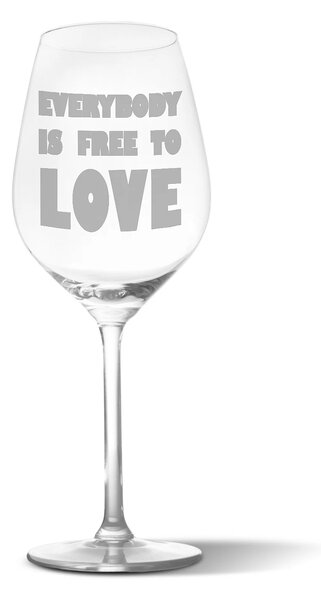 Sablio Pohár na víno Everybody is free to love 49 cl