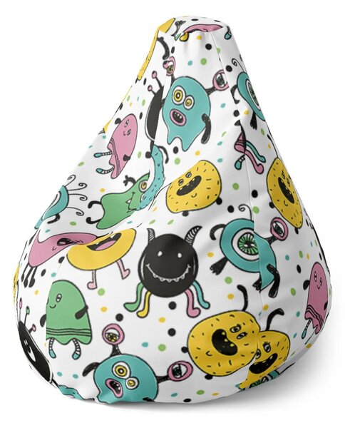 Sablio Sedací vak Pear Príšerky - 70 x 95 x 15 cm