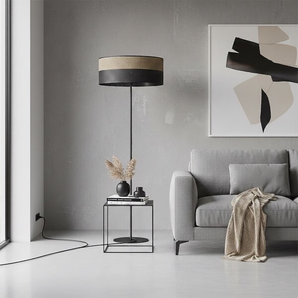 Stojacia lampa KARBON 1xE27/15W/230V čierna/hnedá