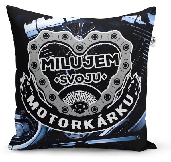 Sablio Vankúš Milujem svoju motorkárku: 40x40 cm
