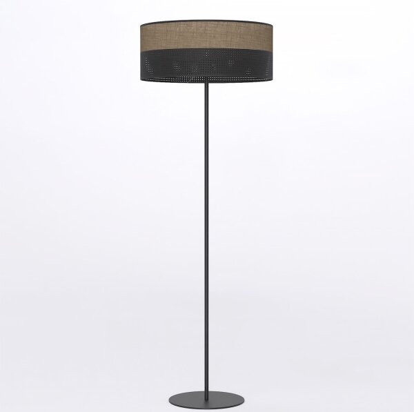 Stojacia lampa KARBON 1xE27/15W/230V čierna/hnedá