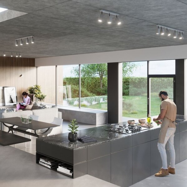 Sollux SL.0461 - Bodové svietidlo MERIDA 4xGU10/40W/230V šedá