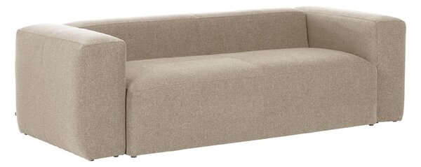 Béžová pohovka Kave Home Blok, 240 cm
