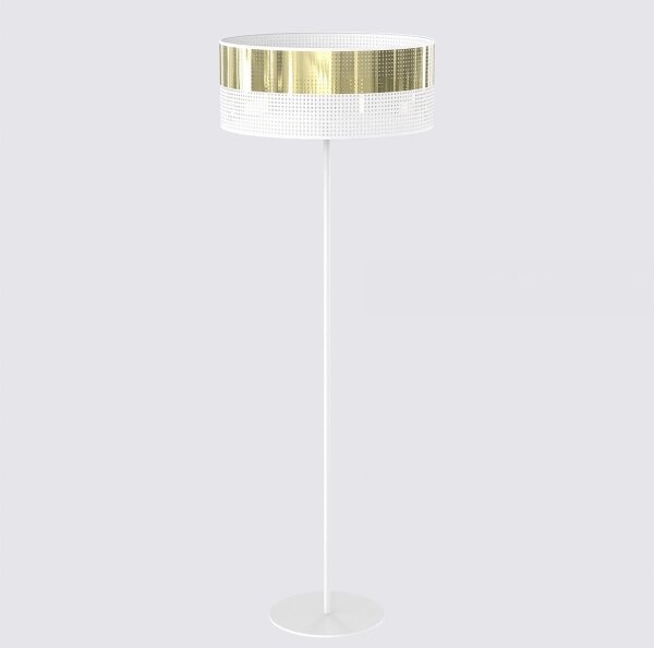 Stojacia lampa LUX 1xE27/15W/230V biela/zlatá