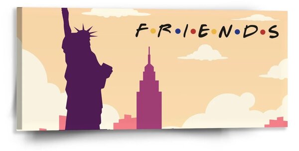 Sablio Obraz Seriál Priatelia FRIENDS Socha Slobody - 110x50 cm