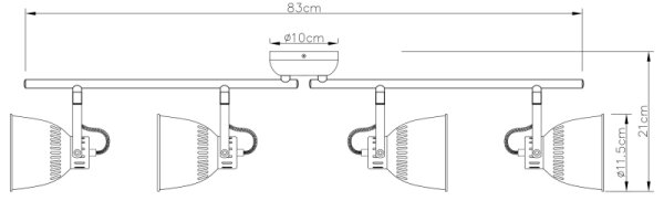 Globo 54651-4 - Bodové svietidlo HERNAN 4xE14/40W/230V