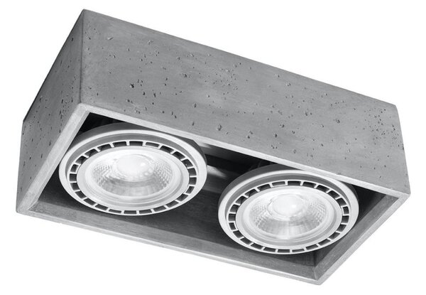 Sollux SL.0884 - Stropné svietidlo QUATRO 2xGU10/40W/230V betón