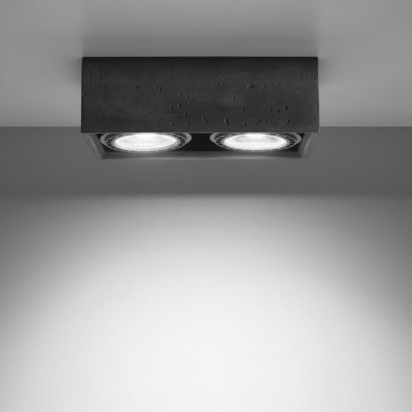 Sollux SL.0884 - Stropné svietidlo QUATRO 2xGU10/40W/230V betón