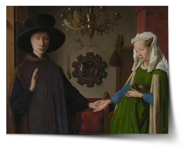 Sablio Plagát Svadba manželov - Jan van Eyck - 60x40 cm