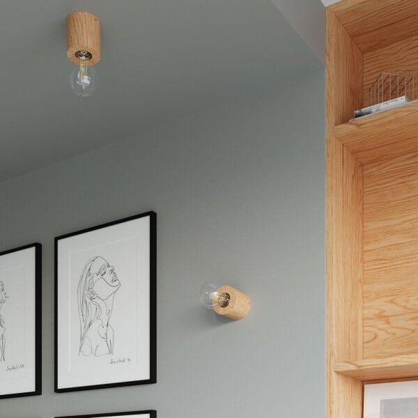 Sollux SL.0674 - Stolná lampa SALGADO 1xE27/60W/230V drevo