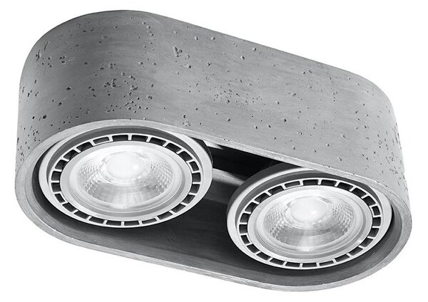 Stropné svietidlo BASIC AR111 2xGU10/40W/230V betón